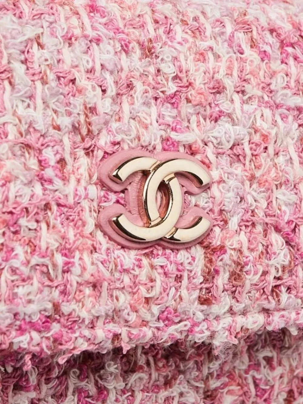 Chanel Pink/White Tweed Mini Backpack Bag - Picture 6 of 12
